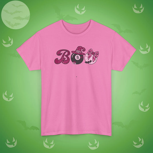 Snooker Pool BOO T-Shirt | Girly Coquette Halloween Design