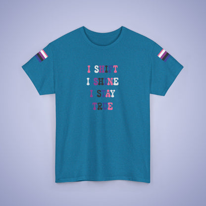 I Shift i Shine I Stay True Gender Fluid LGBT Pride Month Matching  T Shirt Unisex