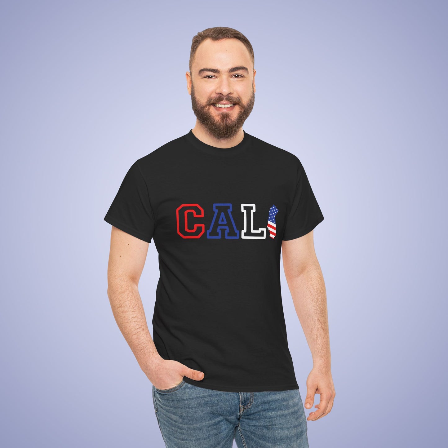California Map Text Art Proud American Unisex T Shirt
