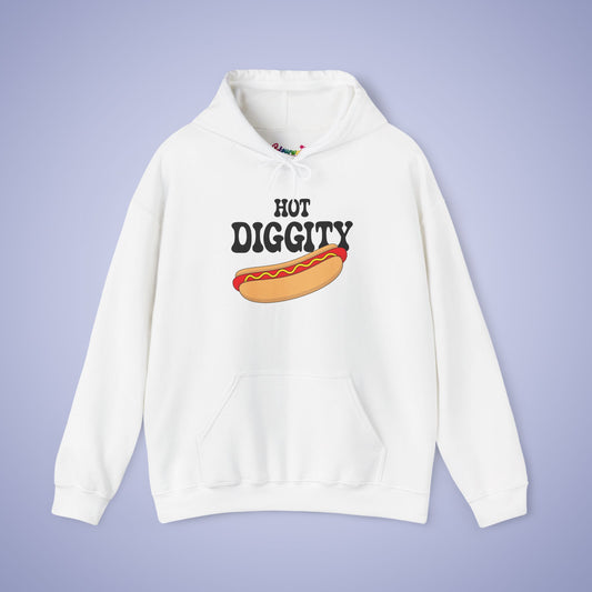 Hot Diggity Dog Hot Dog Hoodie | Hot Dog Lover Gift Black