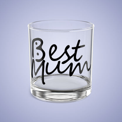 Best Mum Bogans Design Funny Rocks Glass Black