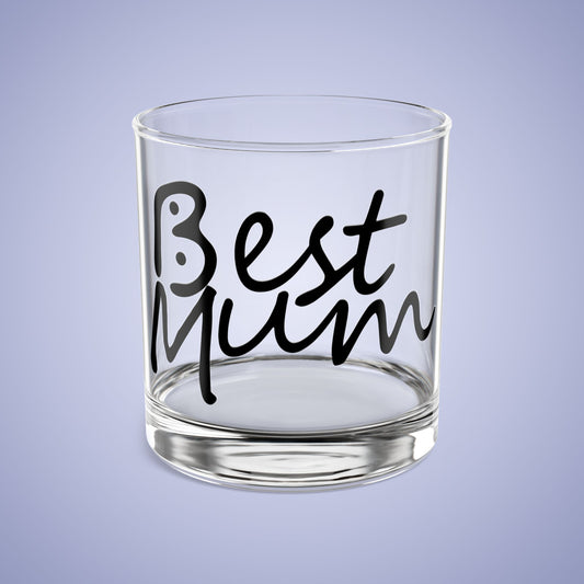 Best Mum Bogans Design Funny Rocks Glass Black