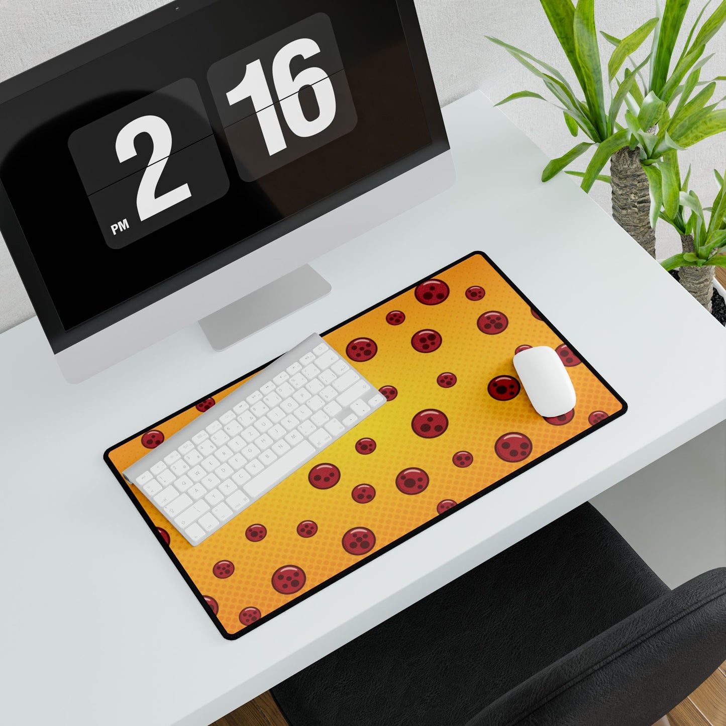 Pepperoni Pizza Lover Decor Gaming Desk Mat Medium & Large Foodie Gift