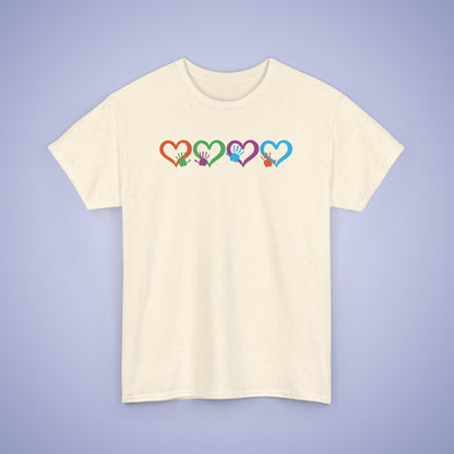 Hearts and Hands Graphic Unity Day Teachers T Shirt Unisex