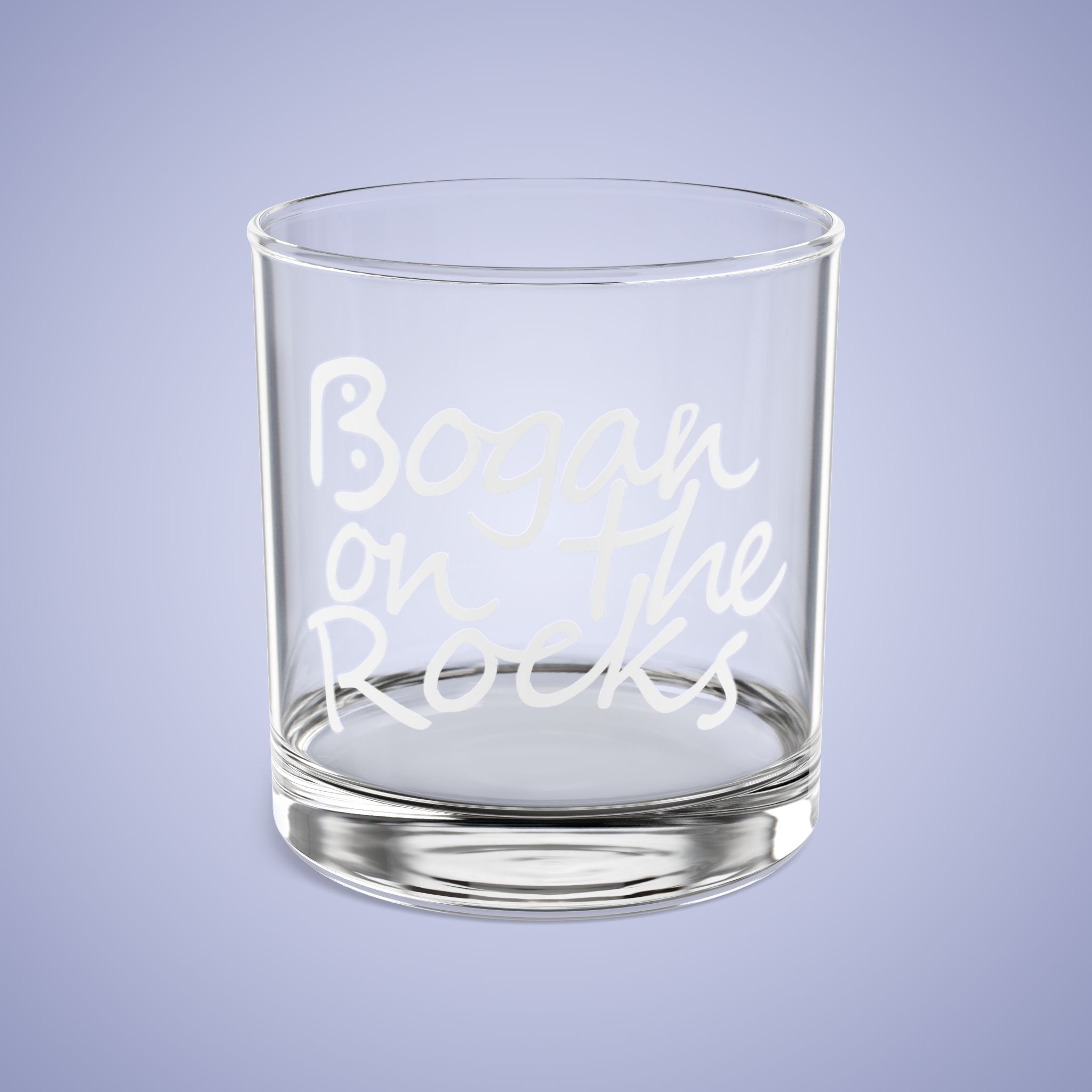 Bogan on the Rocks Bogans Design Funny Rocks Glass White