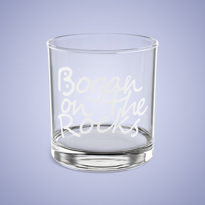 Bogan on the Rocks Bogans Design Funny Rocks Glass White