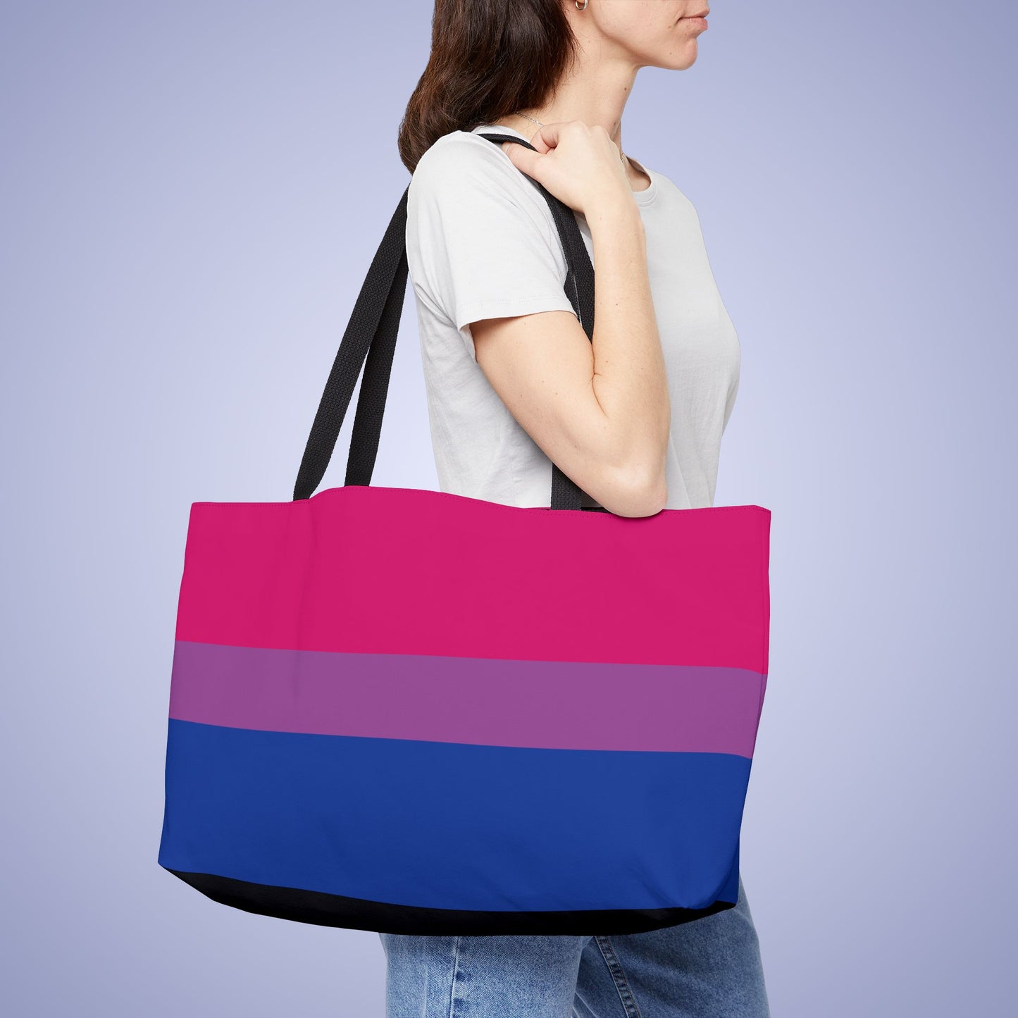 Bisexual Pride Month Weekender Large Beach Bag Tote