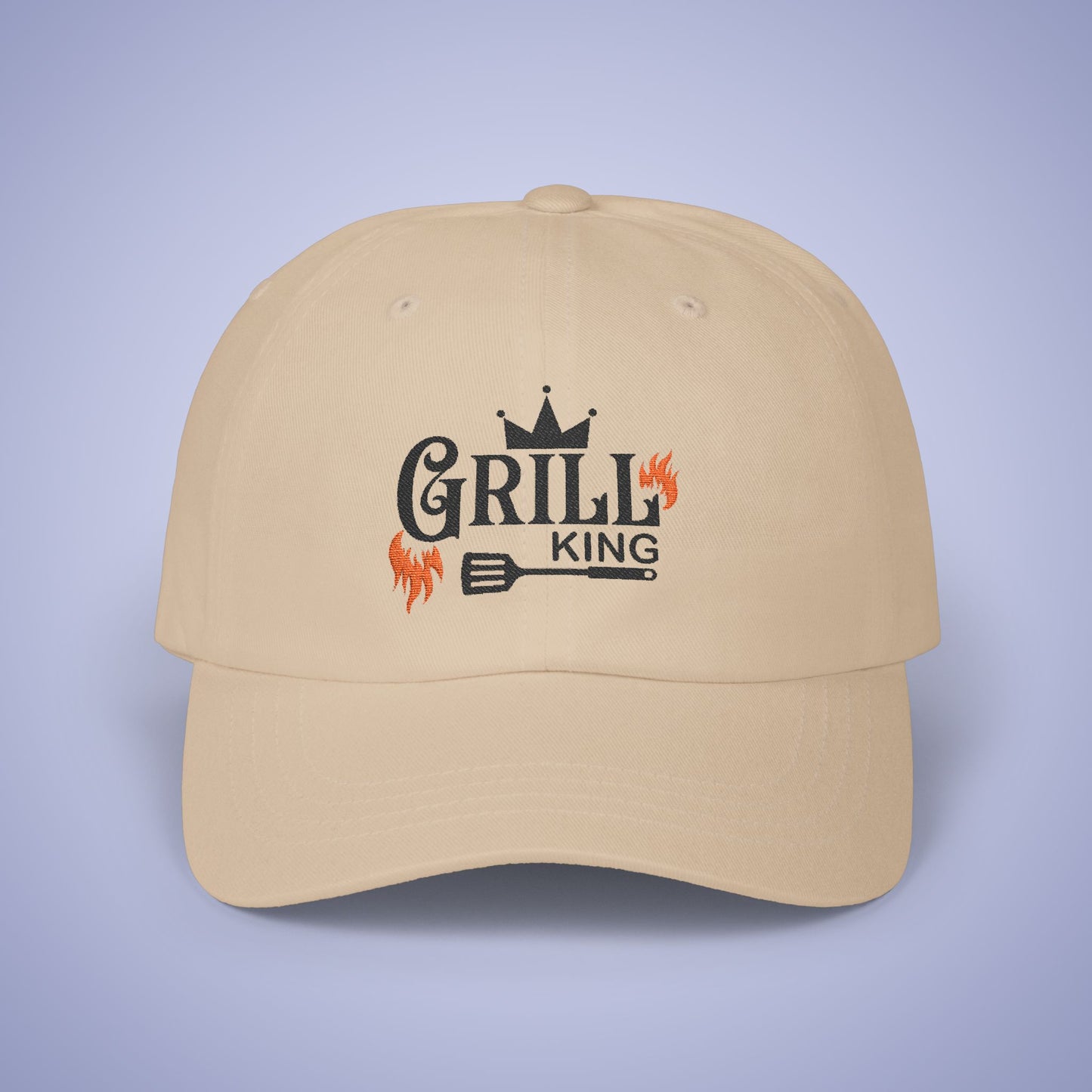Grill King Embroidered Classic Dad Cap Unisex Black Embroidery Gift
