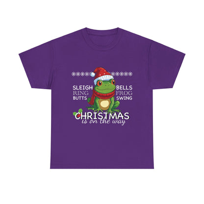 Sleigh Bells Ring Frog Butts Sing Christmas Snark Funny T-shirt