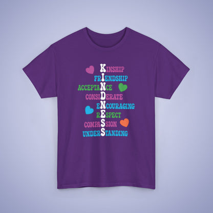 Kindness Wordgram Orange Unity Day Teachers T Shirt Unisex