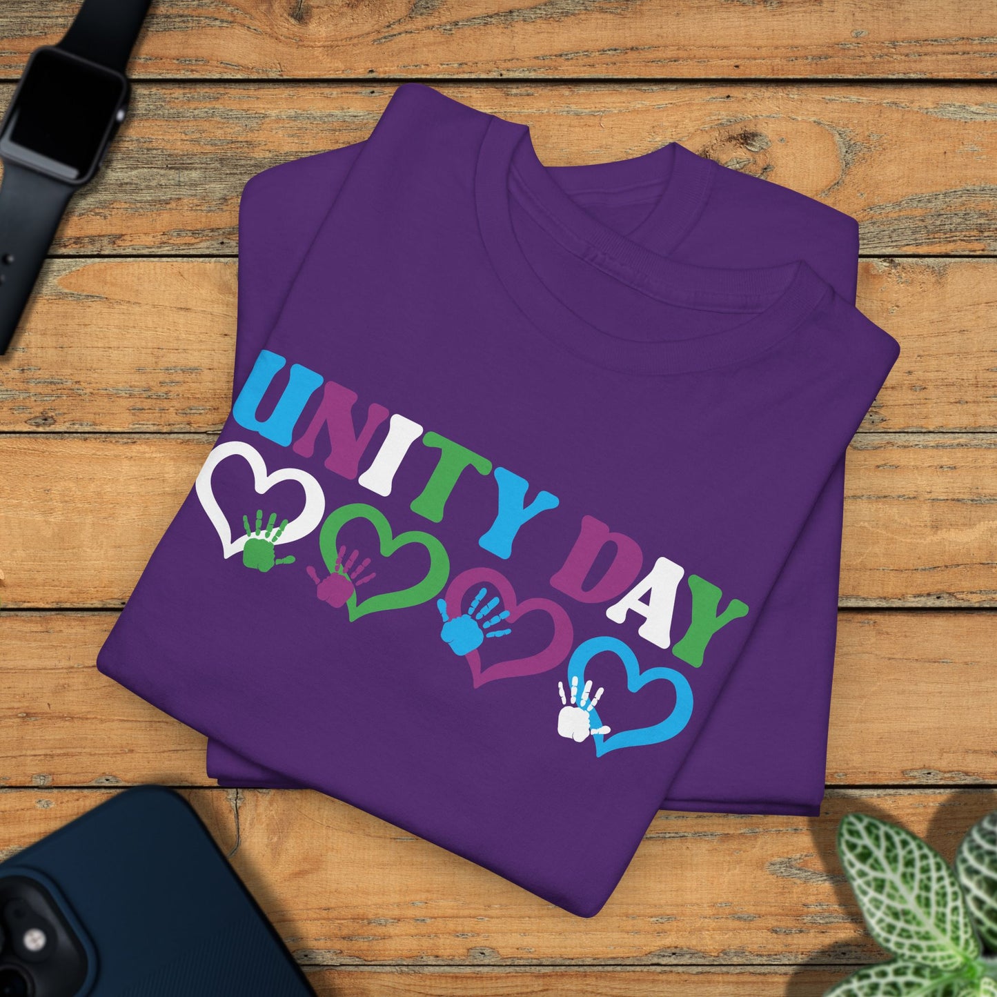 Hearts and Hands Orange Unity Day Teachers T Shirt Unisex