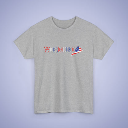 Virginia Map Text Art Proud American Unisex T Shirt