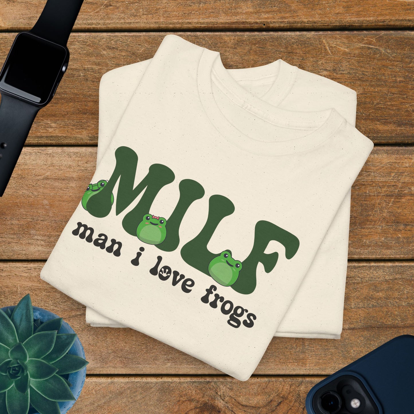 MILF Graphic Tee Man I Love Frogs Funny Gift Unisex T Shirt