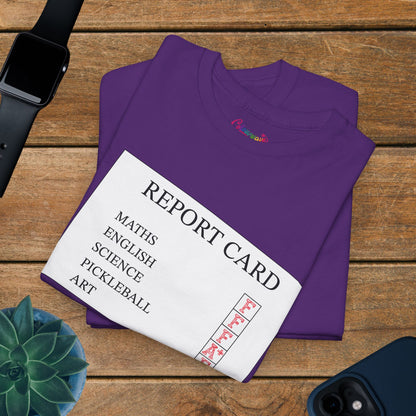 Report Card Funny Teacher Student Pickleball Lover Gift Tee Graphic Design T Shirt