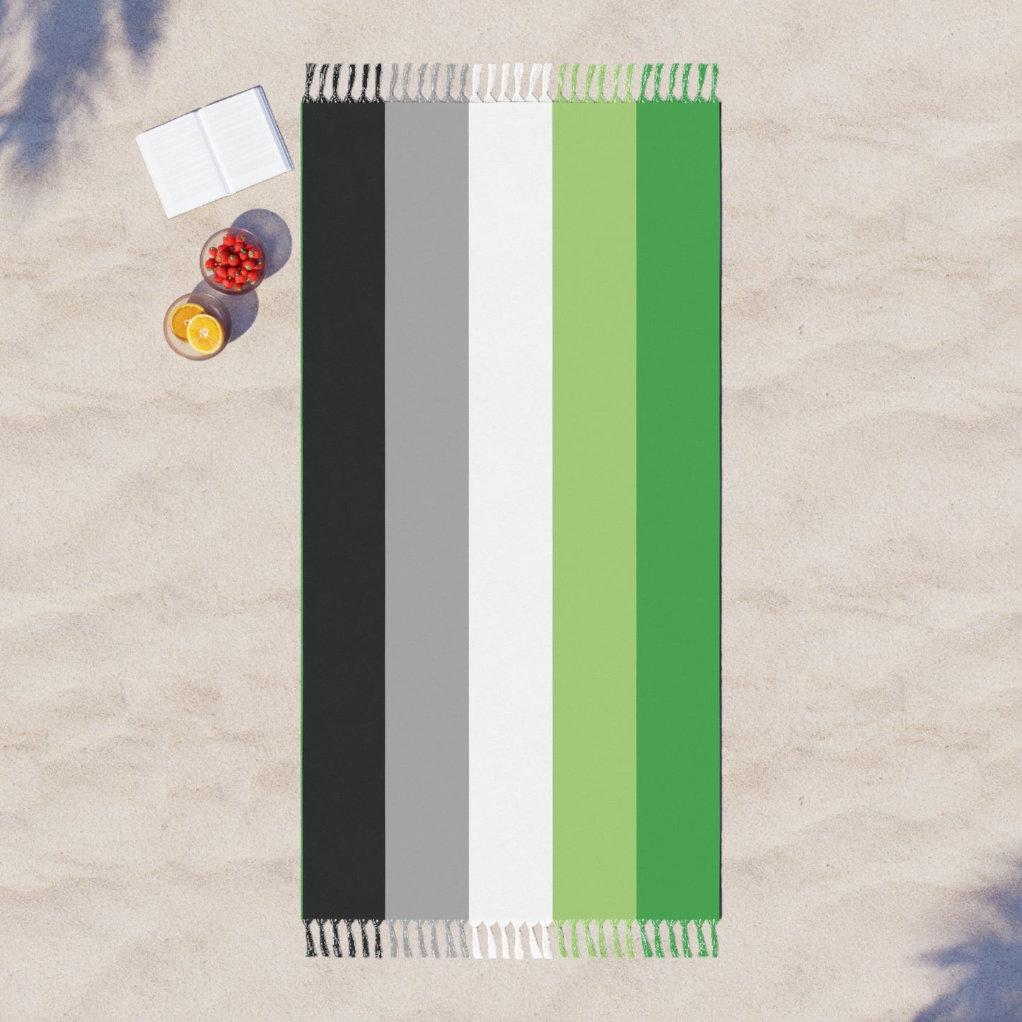 Aromantic Flag Boho Beach Towel  LGBTQ Pride Month LGBT Holiday Gift