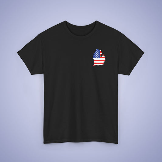 Michigan Map Pocket Art Proud American Unisex T Shirt