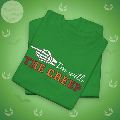 Im With THE CREEP Couple Matching T-Shirt | Skeleton Halloween Design