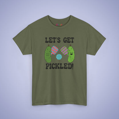Lets Get Pickled Funny Pickleball Lover Gift Tee Graphic Design T Shirt