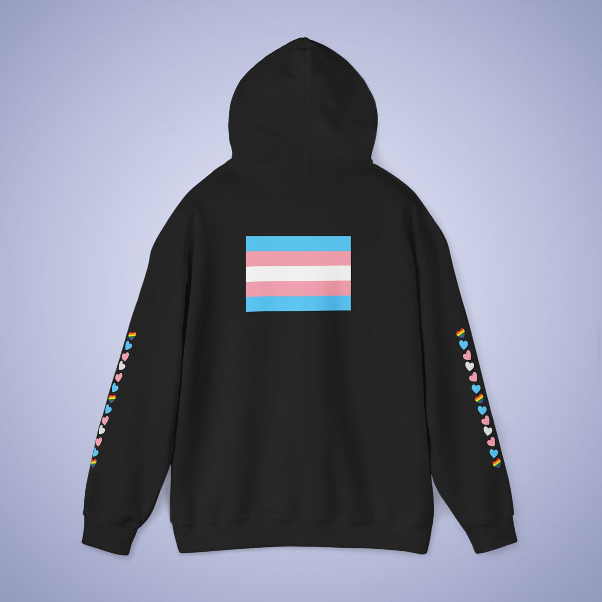 Trans Hearts Radiant Love Hoodie | Transexual Pride Month Hooded Sweatshirt