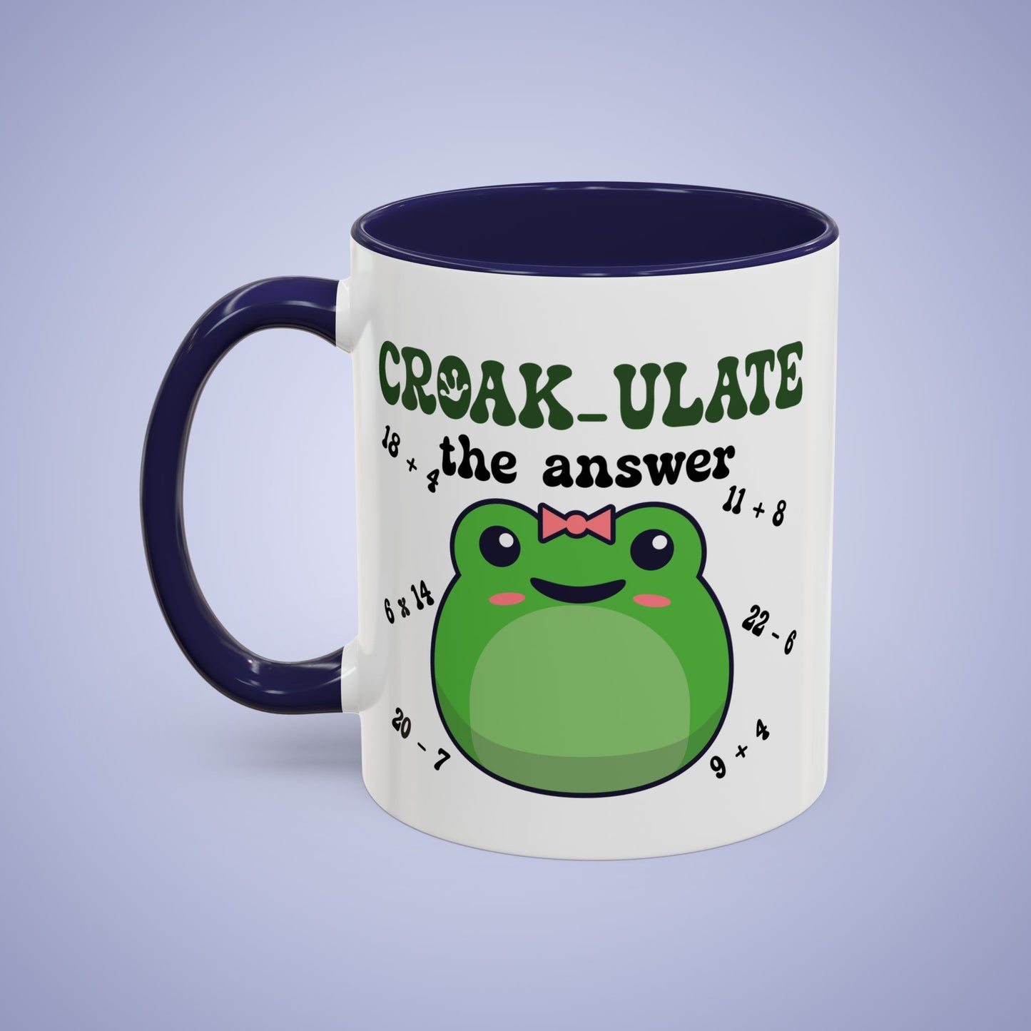 Croak-ulate the Answer Math Teacher Frog Lover Gift Coffee Mug Ceramic