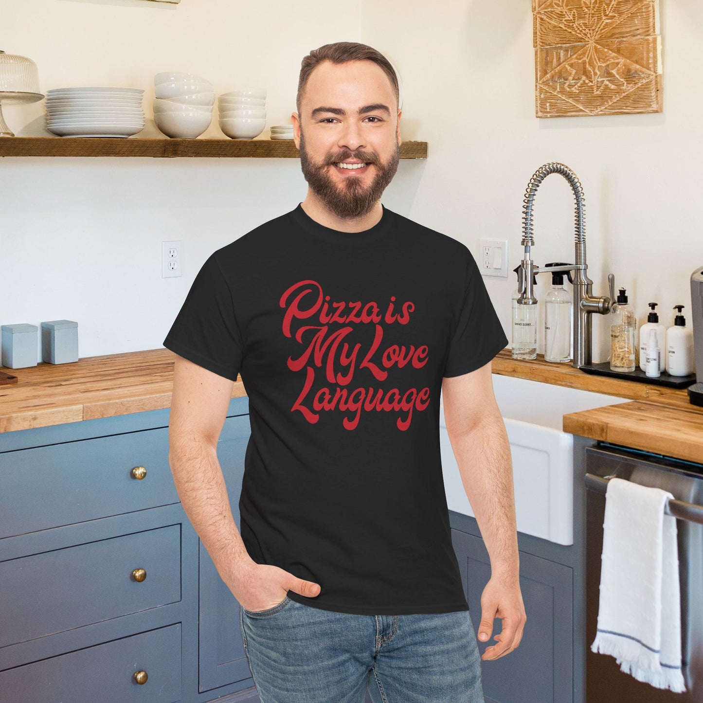Pizza is My love Language Word Art Pizza Lover Funny Unisex T Shirt