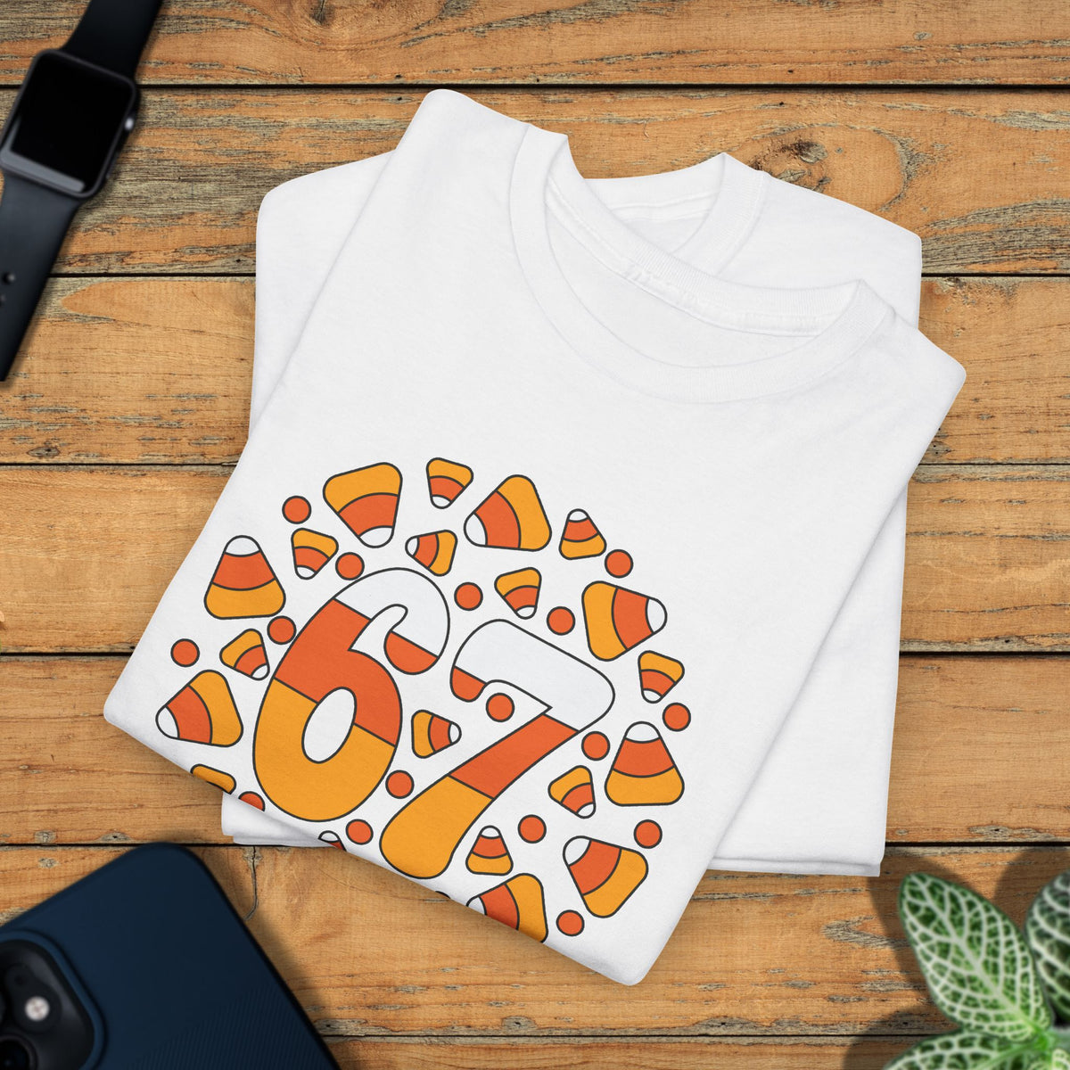 67 Candy Corn White Halloween Candy Unisex T Shirt