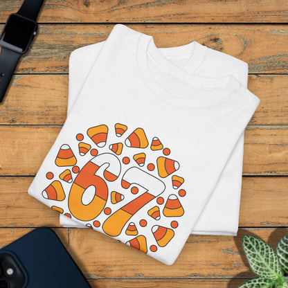 67 Candy Corn White Halloween Candy Unisex T Shirt