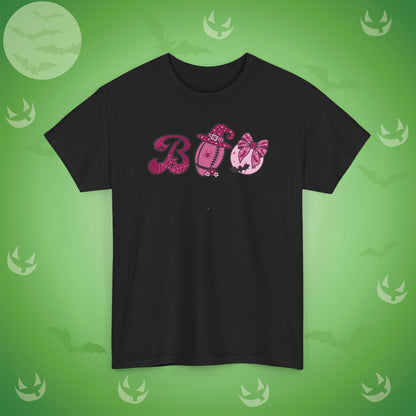 Football BOO T-Shirt | Girly Coquette Halloween Design