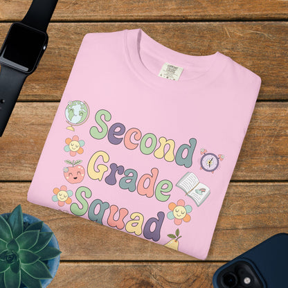 Second Grade Retro Fun Teacher T Shirt Comfort Colors Unisex Back to School