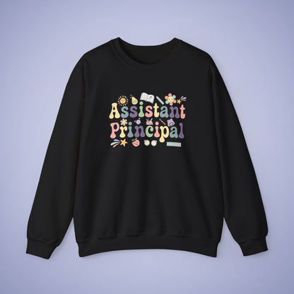Assistant Principal Teacher Crewneck Sweatshirt Retro Unisex Back to School
