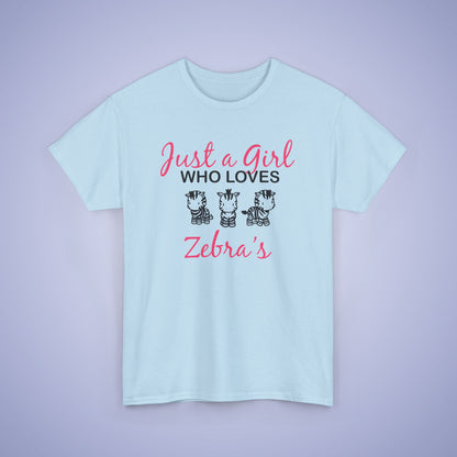 Just a Girl who Loves Zebras Unisex T-Shirt