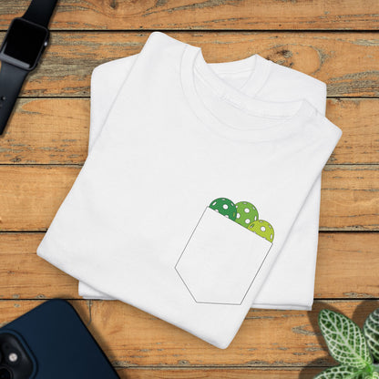 Pickleball Pocket Design T Shirt Green Graphic Design