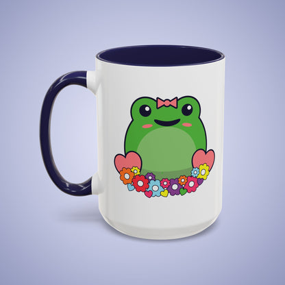 Flower Frog Lover Gift Coffee Mug Ceramic