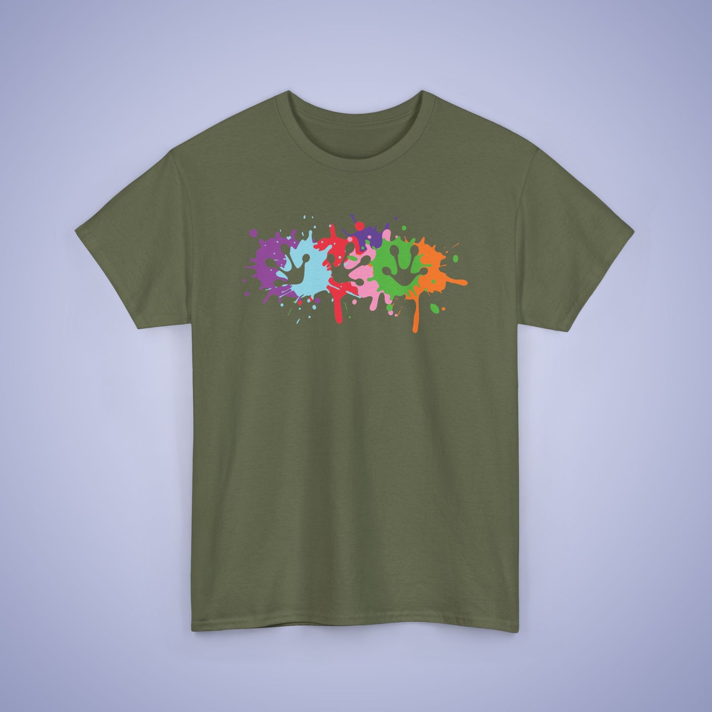 Paint Splatter Graphic Tee Frog Prints Lover Gift Unisex T Shirt