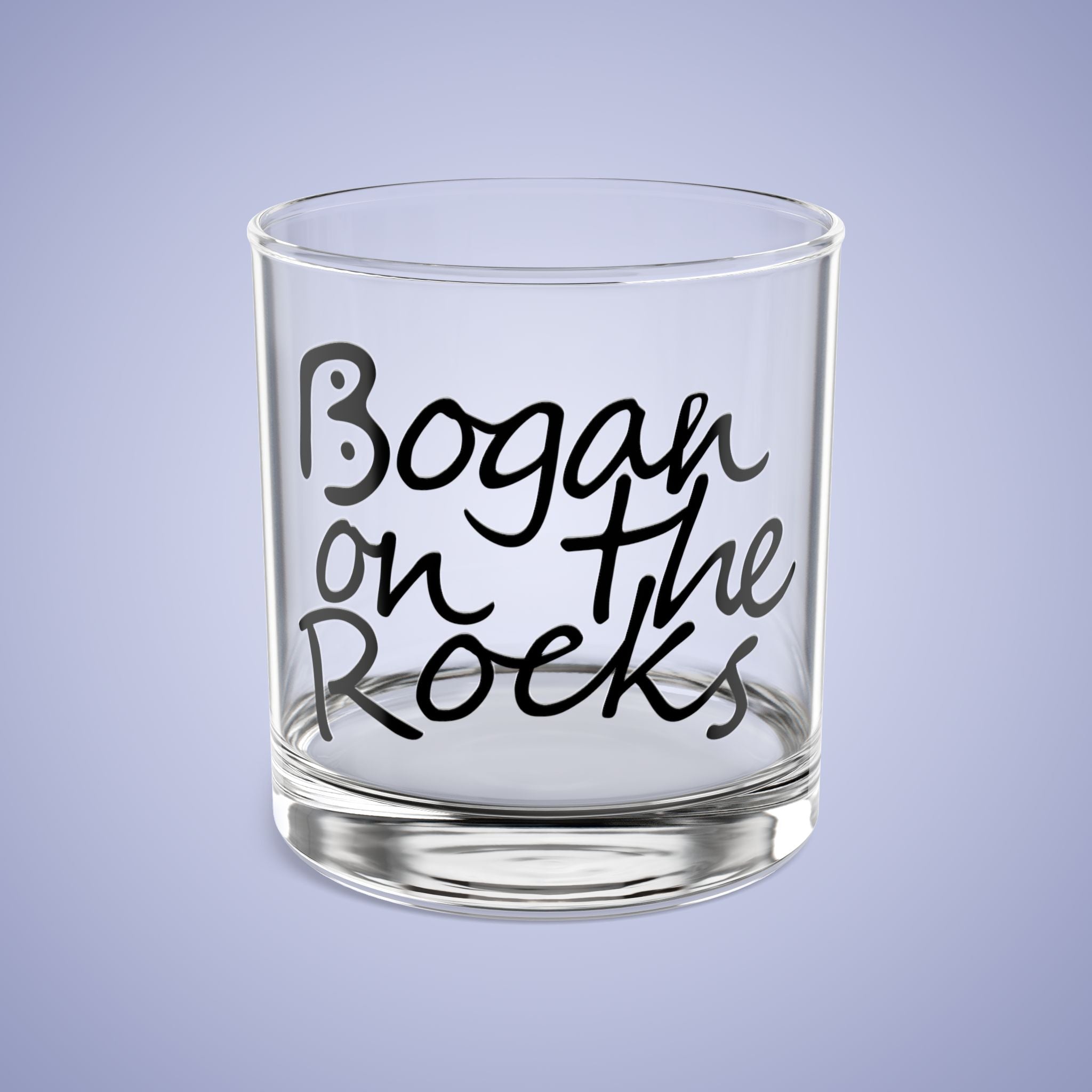 Bogan on the Rocks Bogans Design Funny Rocks Glass Black