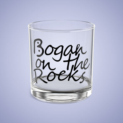 Bogan on the Rocks Bogans Design Funny Rocks Glass Black