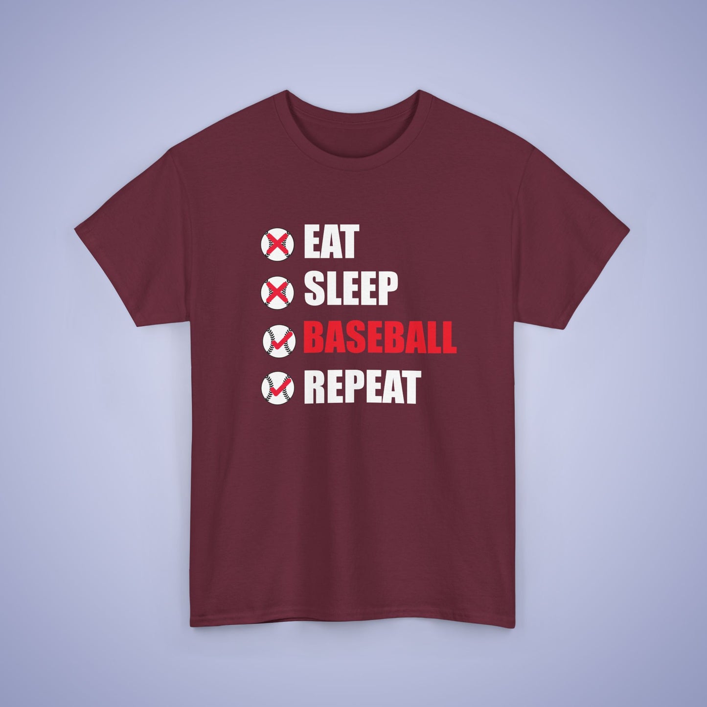 Eat Sleep Baseball Repeat Funny Unisex T Shirt