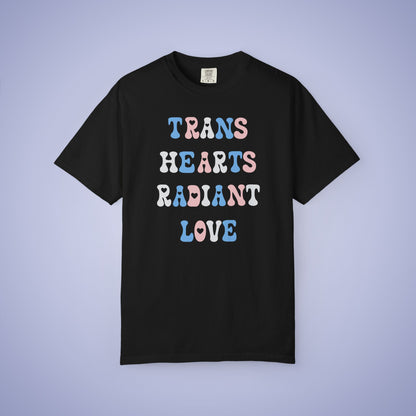 Trans Hearts Radiant Love Transexual LGBT Pride Month Comfort Colors T Shirt Unisex