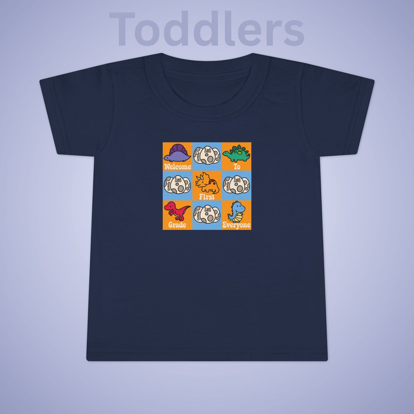 First Grade Fun Dinosaurs Kids Cotton T Shirt Back To School Toddler
