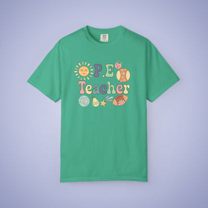 P.E Sports Teacher T Shirt Retro Comfort Colors Unisex Back to School