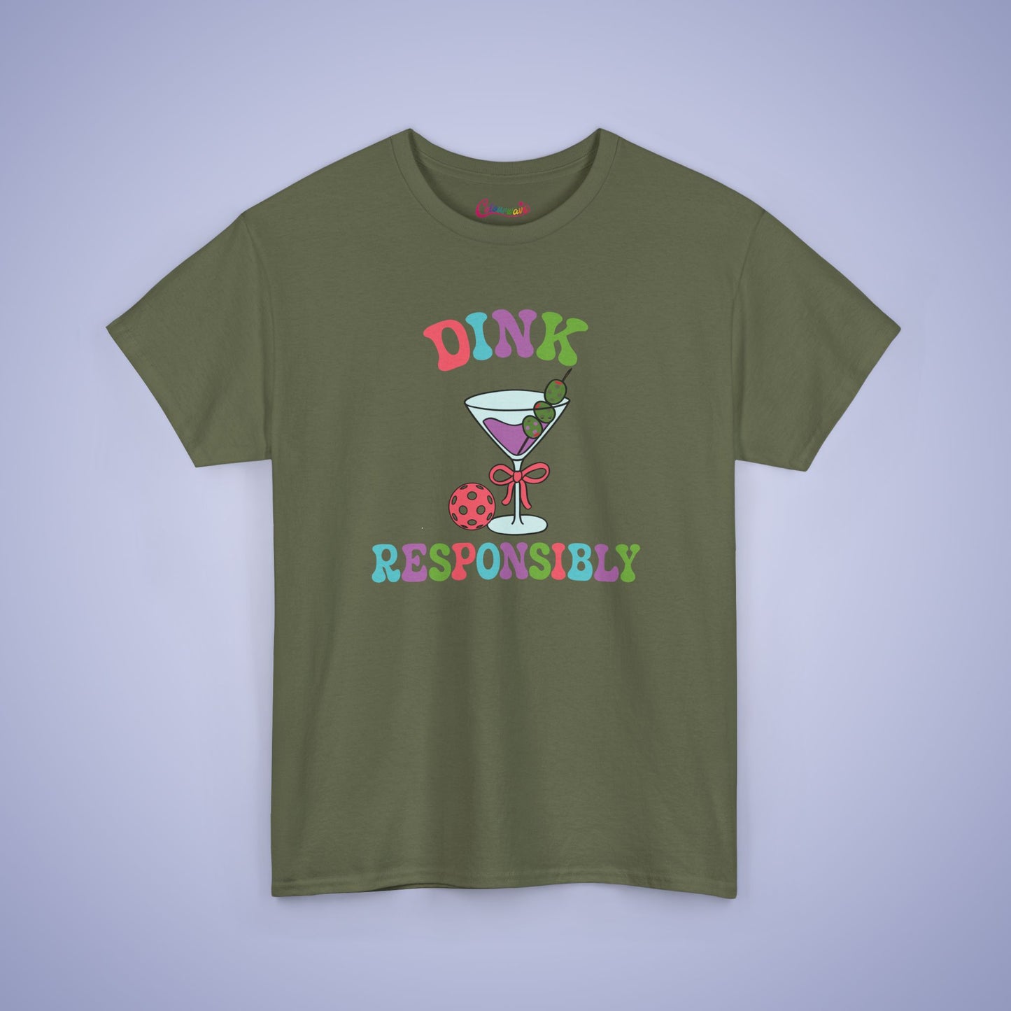 Dink Responsibly Pickleball Lover Drinking Gift Tee Graphic Design T Shirt
