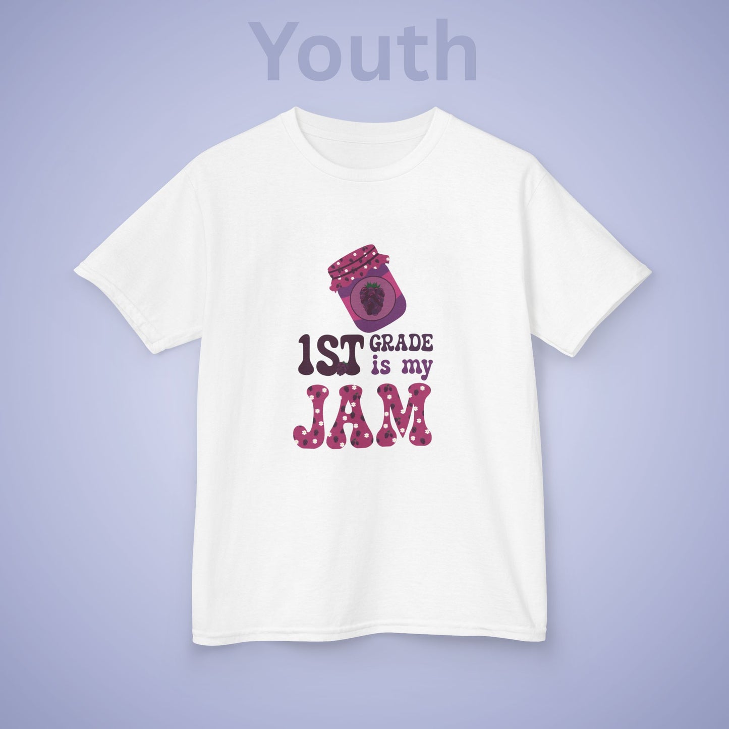 First Grade is my Jam Blackberry Kids Cotton T Shirt Back To School Youth