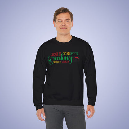Breaking Every Chain Juneteenth Unisex Crewneck Oversized Sweatshirt