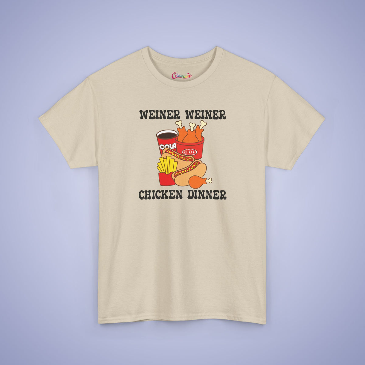 Weiner Weiner Chicken Dinner Funny Hot Dog T-Shirt | Hot Dog Lover Gift Black