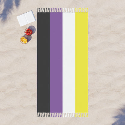 Bisexual Flag Boho Beach Towel  LGBTQ Pride Month LGBT Holiday Gift