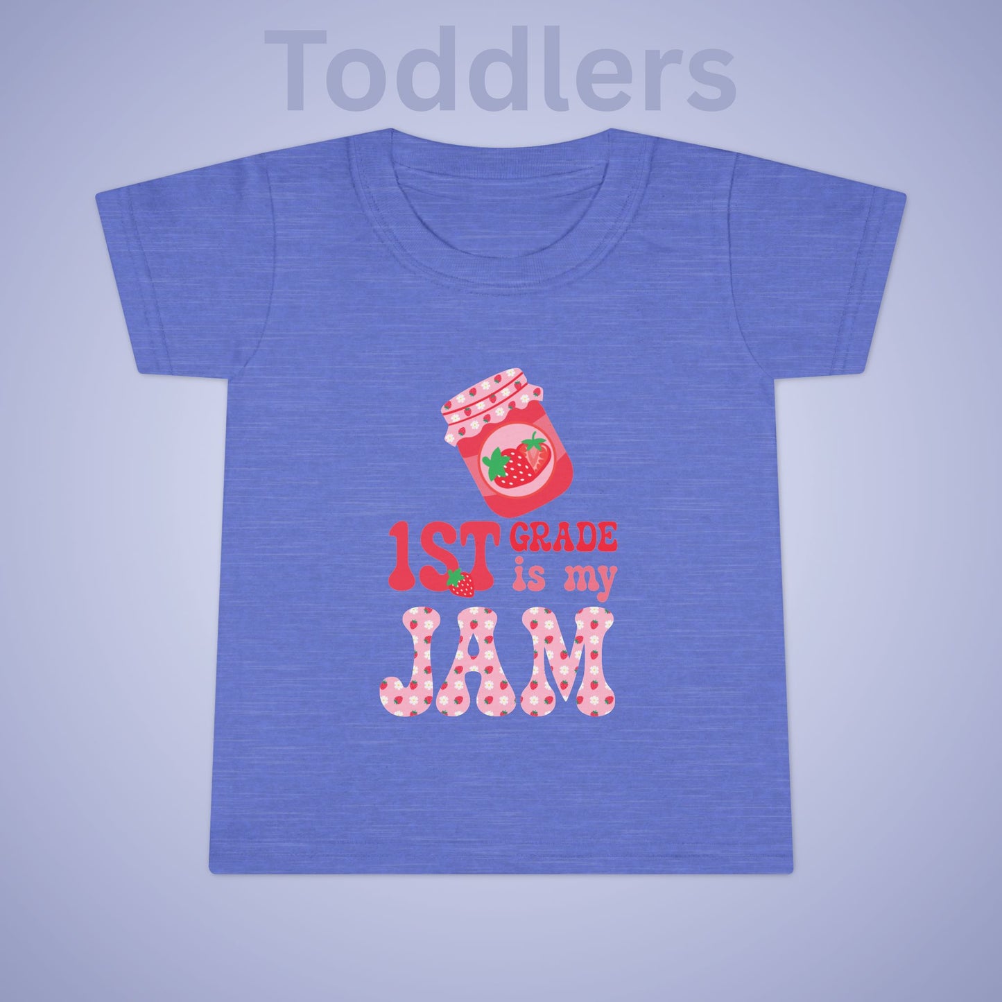 First Grade is my Jam Strawberry Kids Cotton T Shirt Back To School Toddler