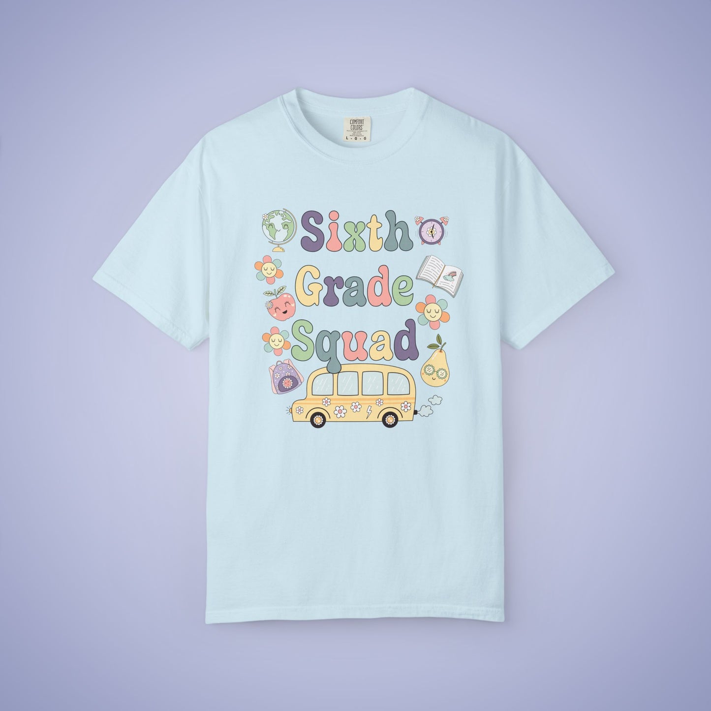 Sixth Grade Squad Retro Fun Teacher T Shirt Comfort Colors Unisex Back to School