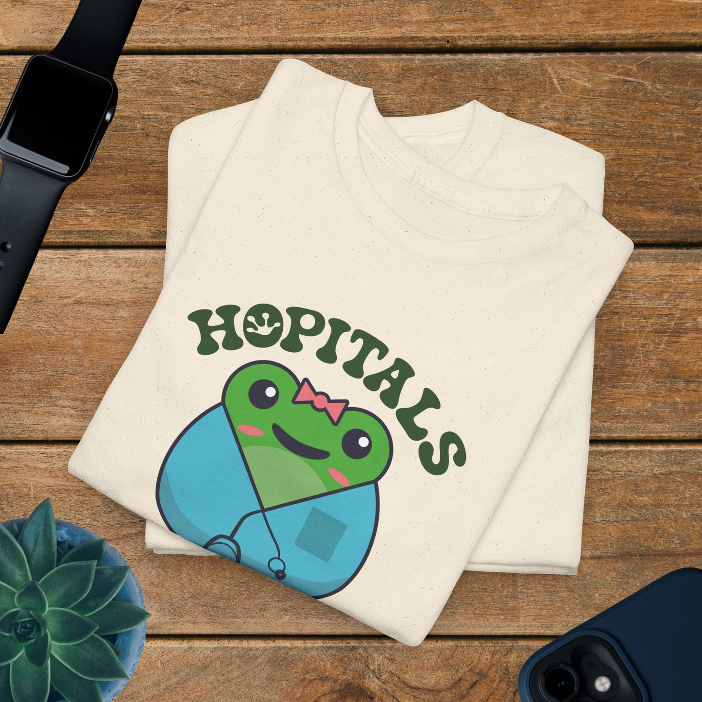 Hopitals Hottest Nurse Gift Graphic Tee Frog Lover Funny Unisex T Shirt