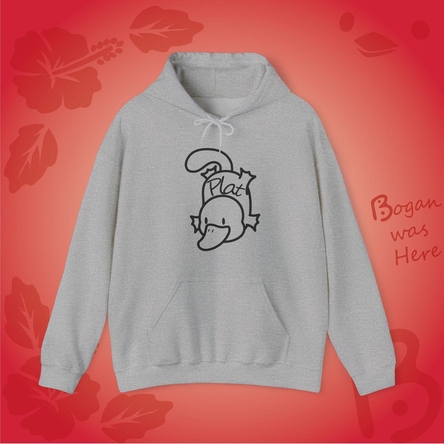 Plat the Platypus Bogan's Design Hoodie Sweatshirt