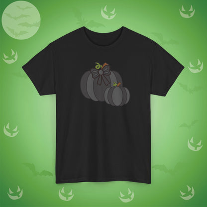 Thanksgiving Fall Inspired Halloween Black Pumpkin Unisex T Shirt